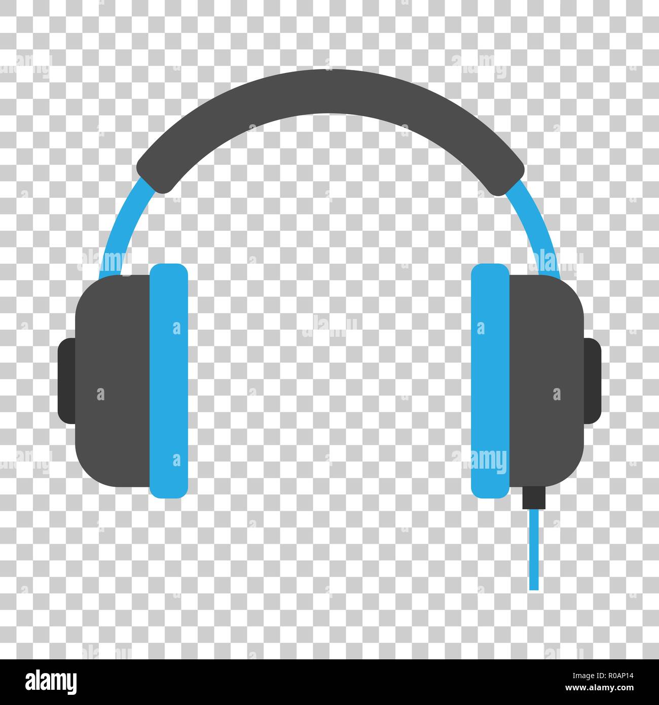 Headphone headset icon in flat style. Headphones vector illustration on  isolated background. Audio gadget business concept Stock Vector Image & Art  - Alamy