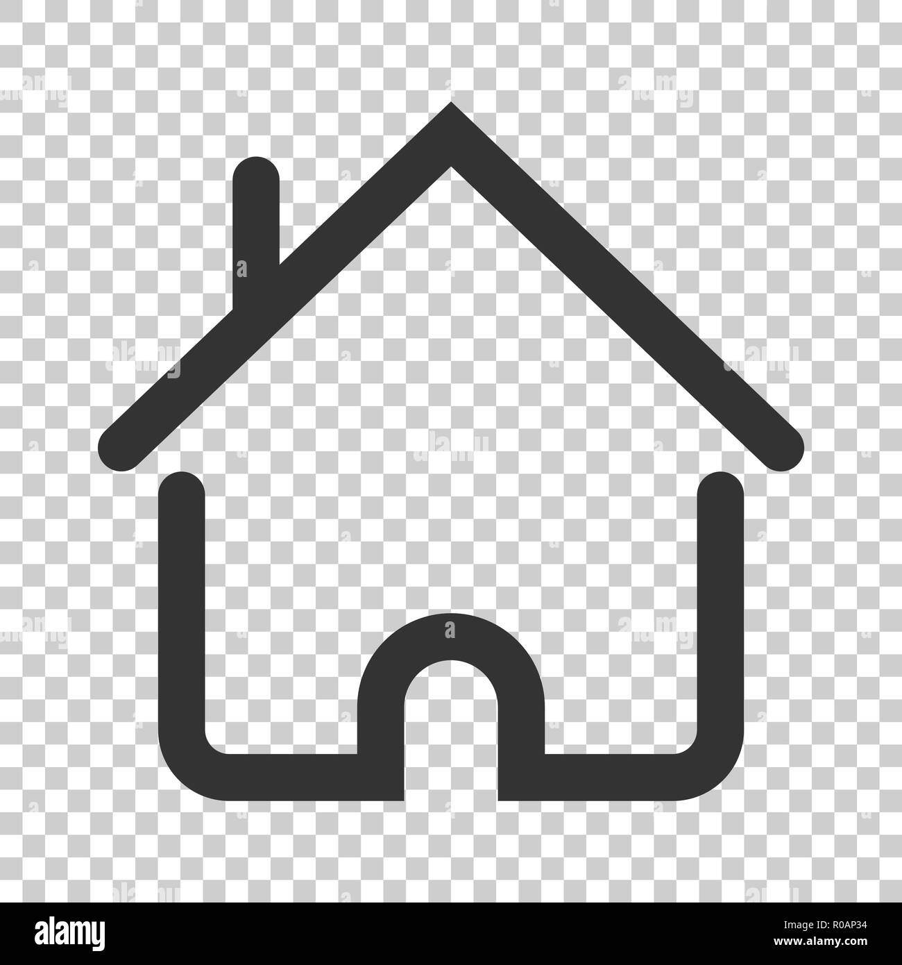 House building icon in flat style. Home apartment vector illustration ...