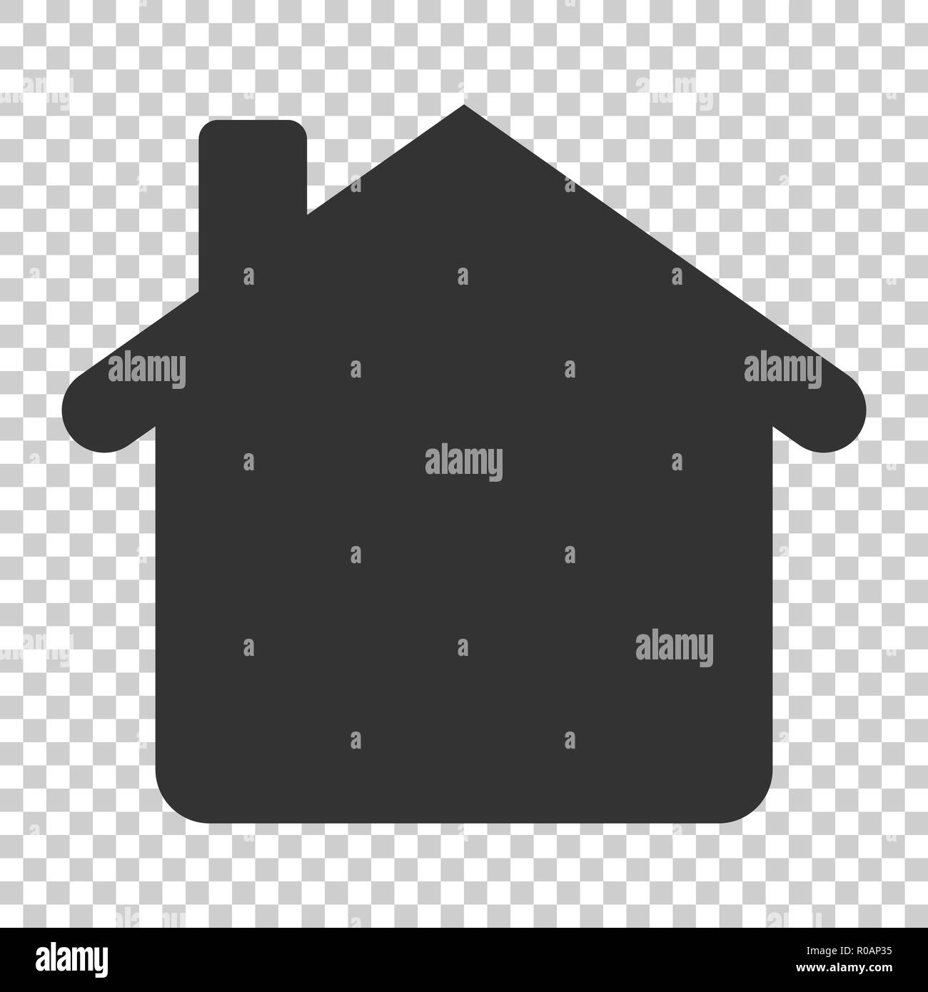 House building icon in flat style. Home apartment vector illustration ...