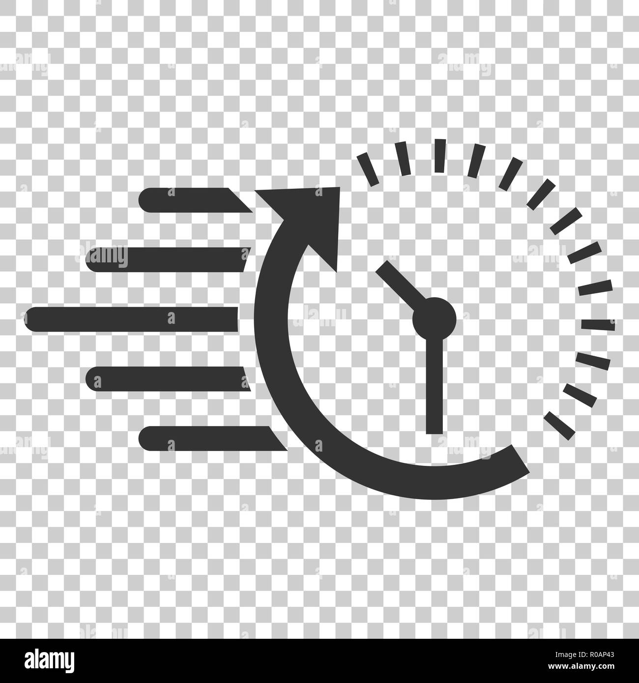 Clock countdown icon in flat style. Time chronometer vector ...