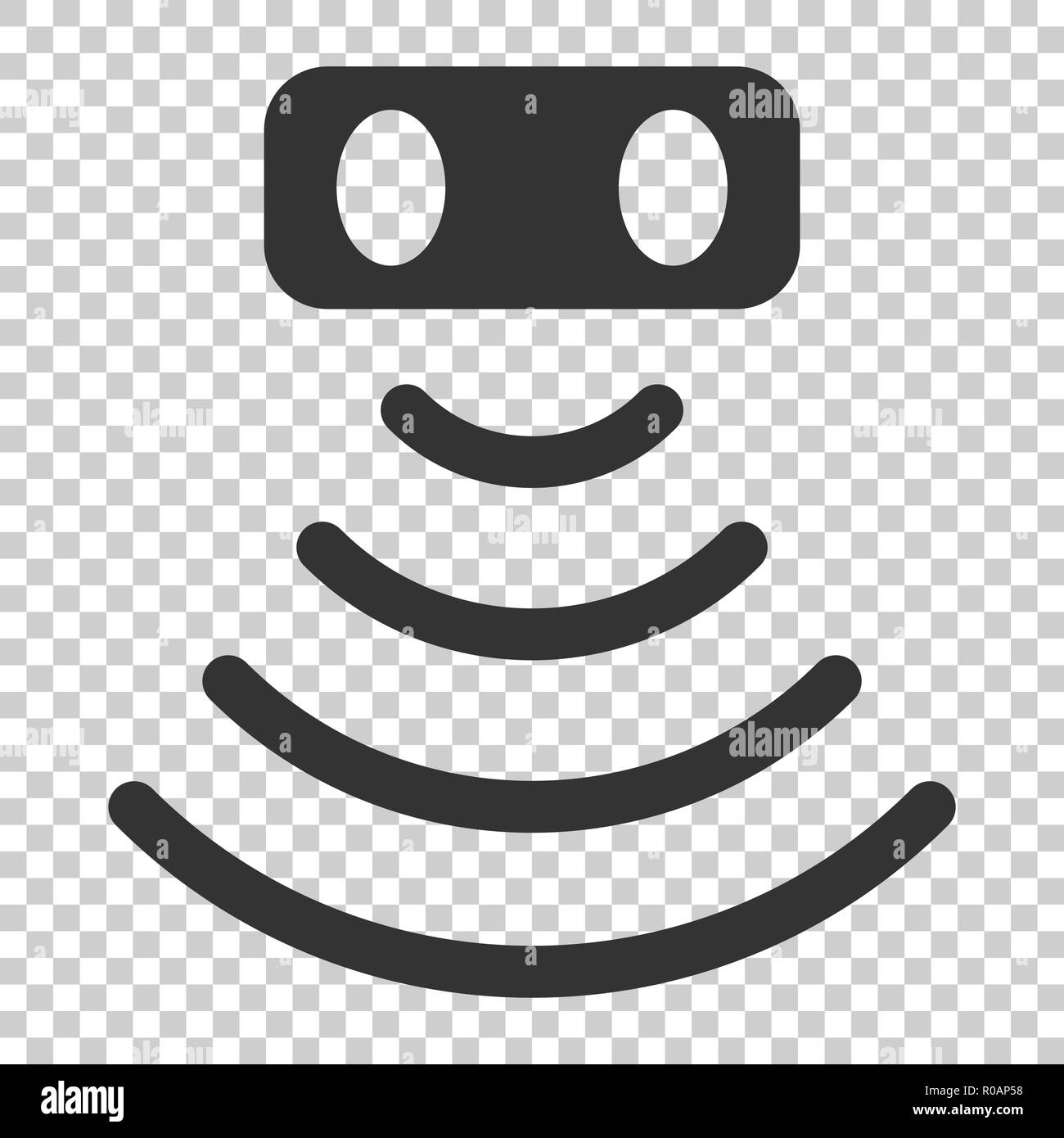 Motion sensor icon in flat style. Sensor waves vector illustration on ...