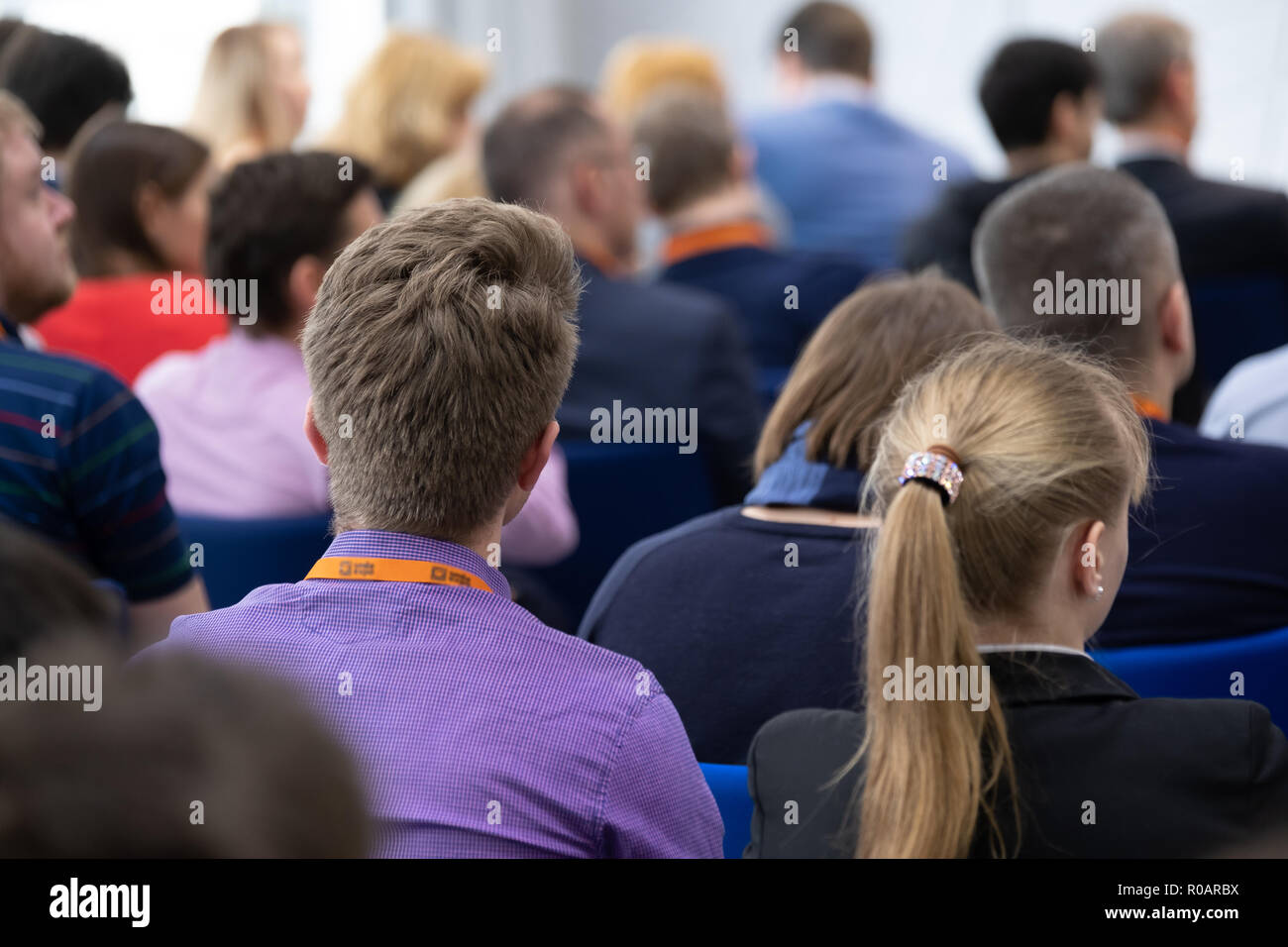 Stock People In Conference People attend business conference in congress hall Stock Photo - Alamy