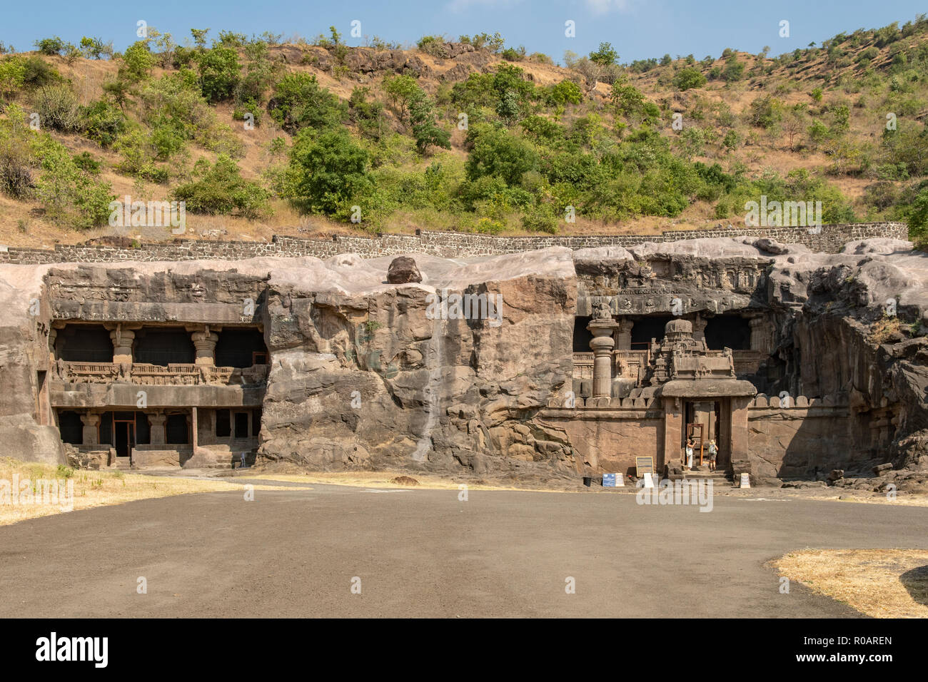 Jain Caves 30-34, Ellora Caves, near Aurangabad, Maharashtra, India Stock Photo