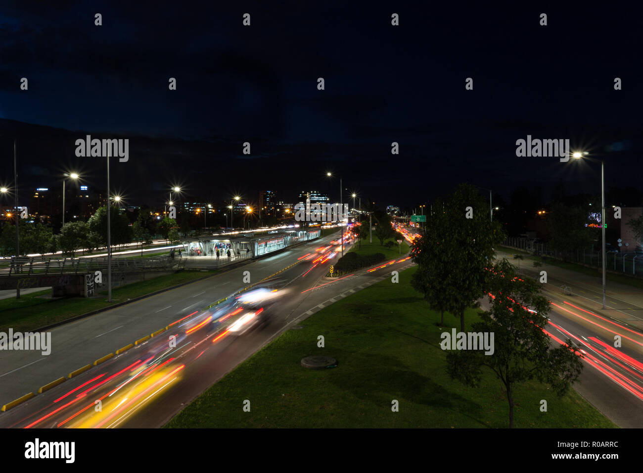Long dark highway hi-res stock photography and images - Alamy