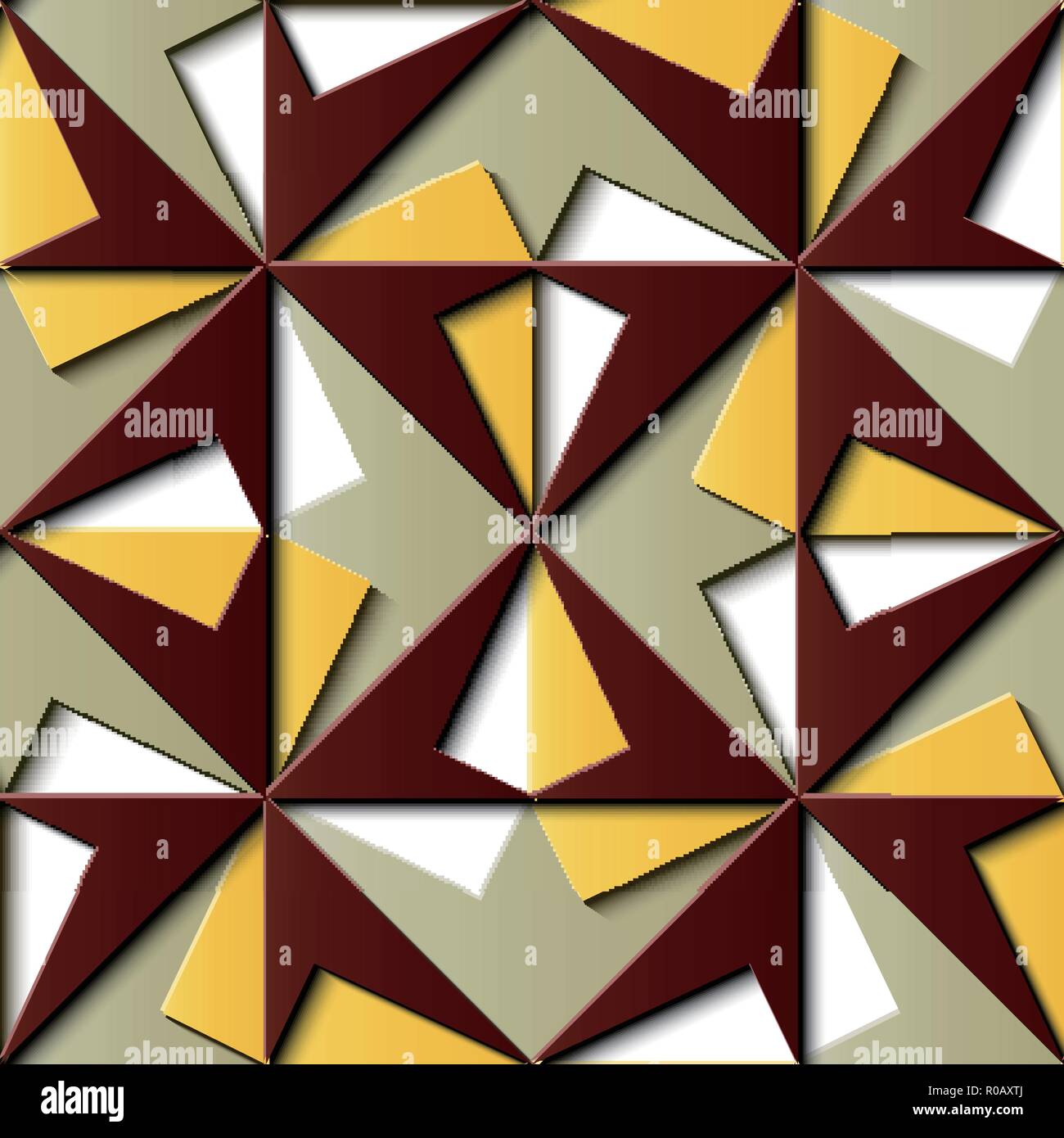 Seamless relief sculpture decoration retro pattern triangle geometry ...