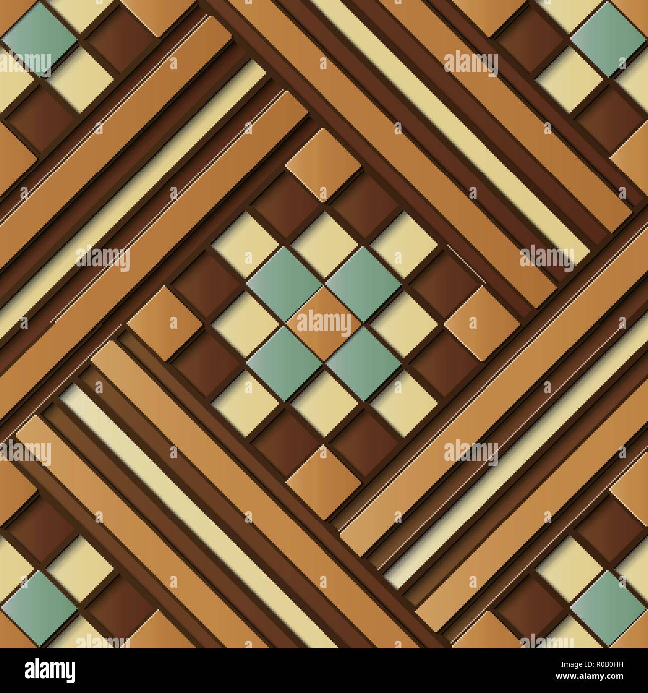 Seamless relief sculpture decoration retro pattern mosaic geometry ...