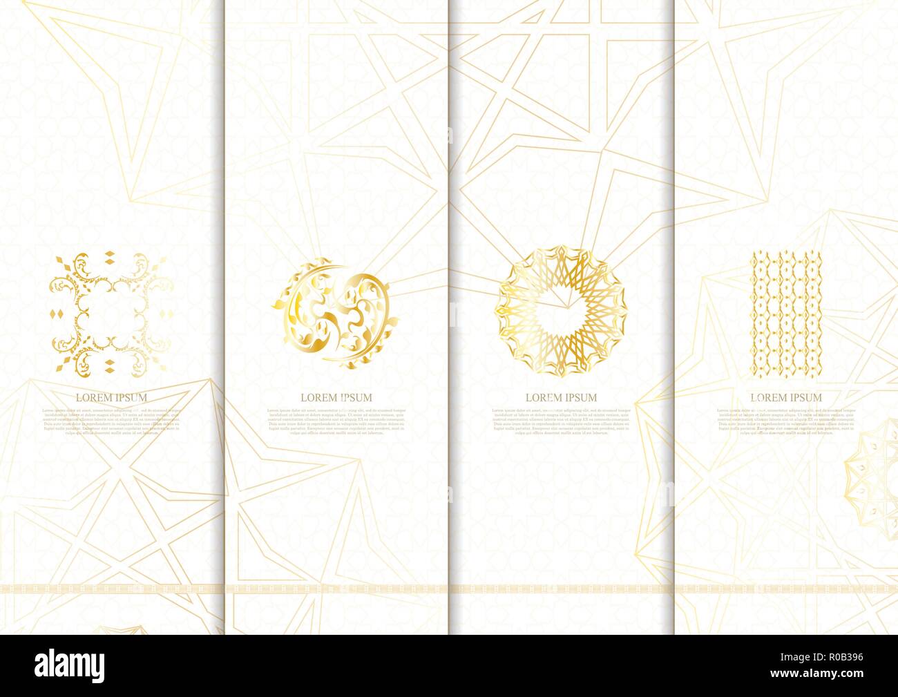 Islamic Thai element elegant concept background and logo emblem vector design Stock Vector