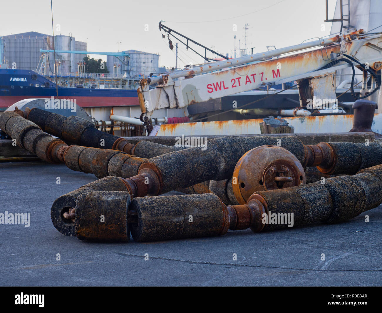 Heavy Nautical Rope and Weights Stock Photo Alamy