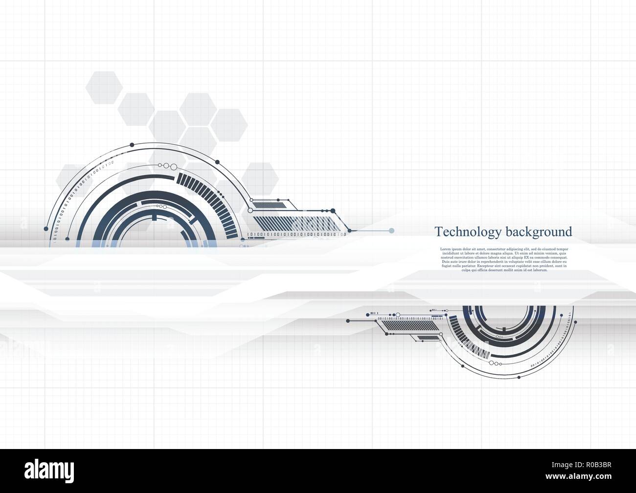 Technological future intelligent interface abstract background template vector design Stock Vector