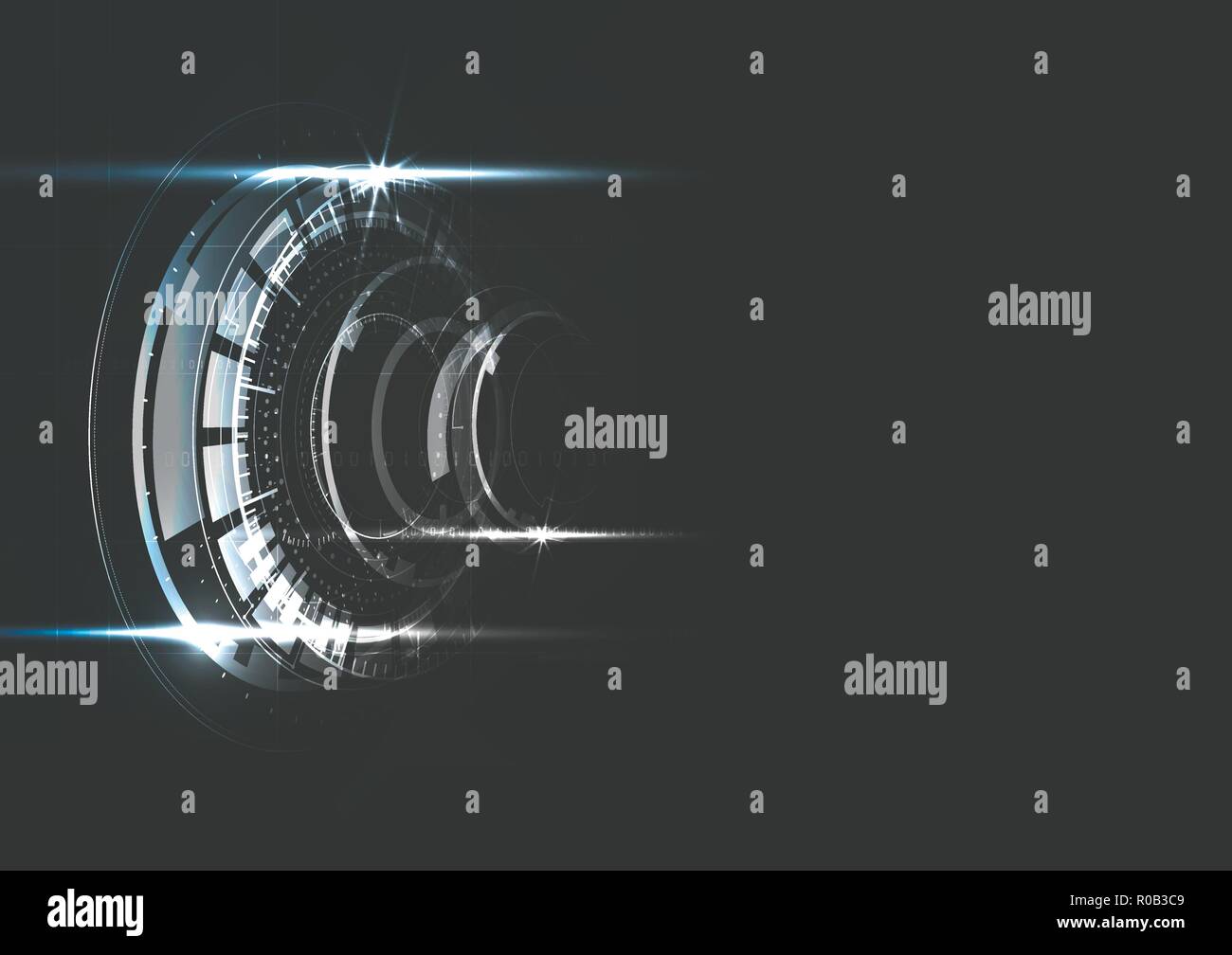Technological future space system abstract background vector design ...