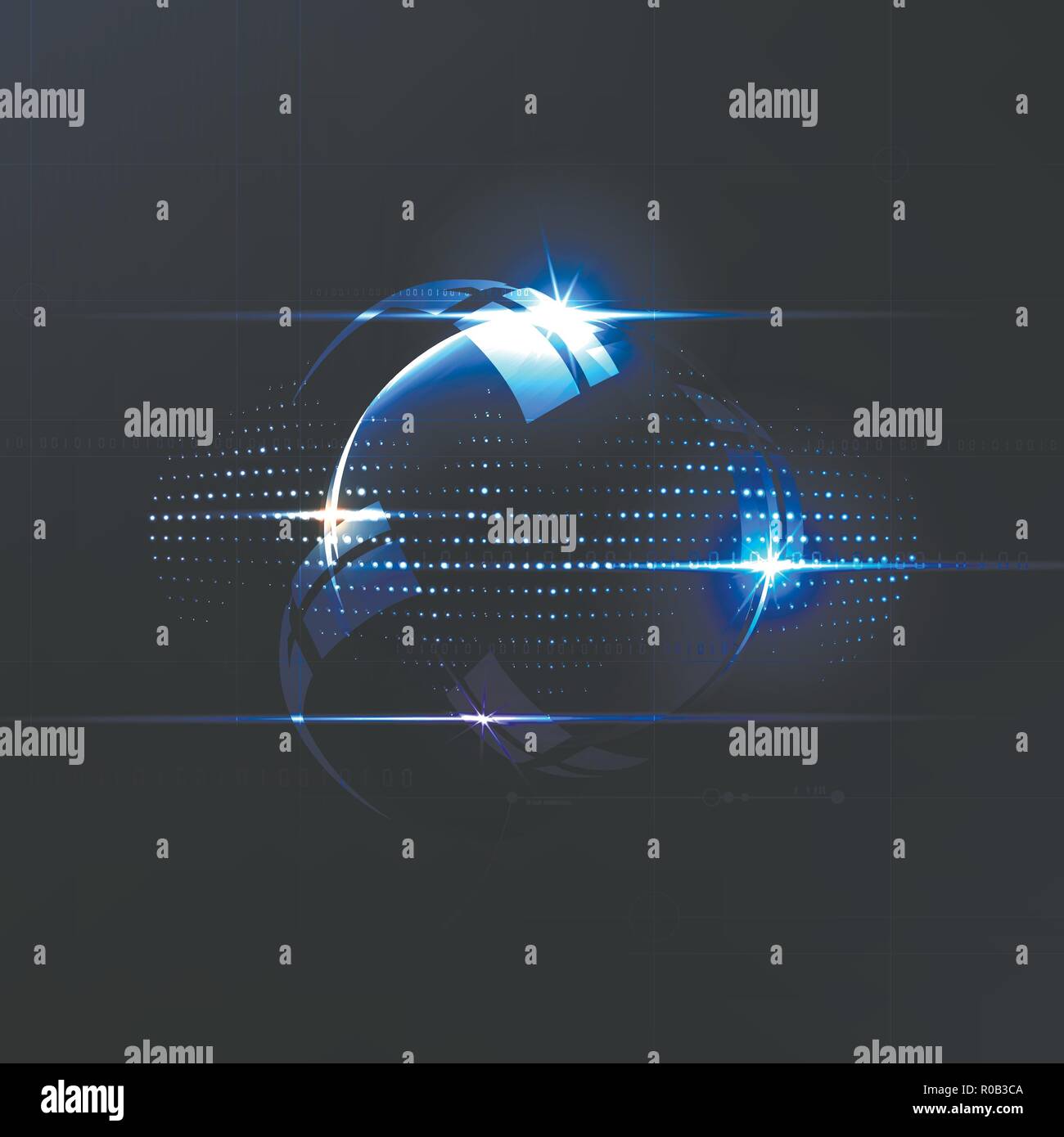 Technological global intellegent abstract background vector design Stock Vector