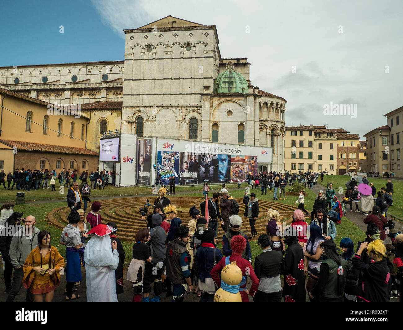 Lucca comics & games, an annual comic book and gaming convention in the walled city of Lucca, Tuscany, Italy Stock Photo