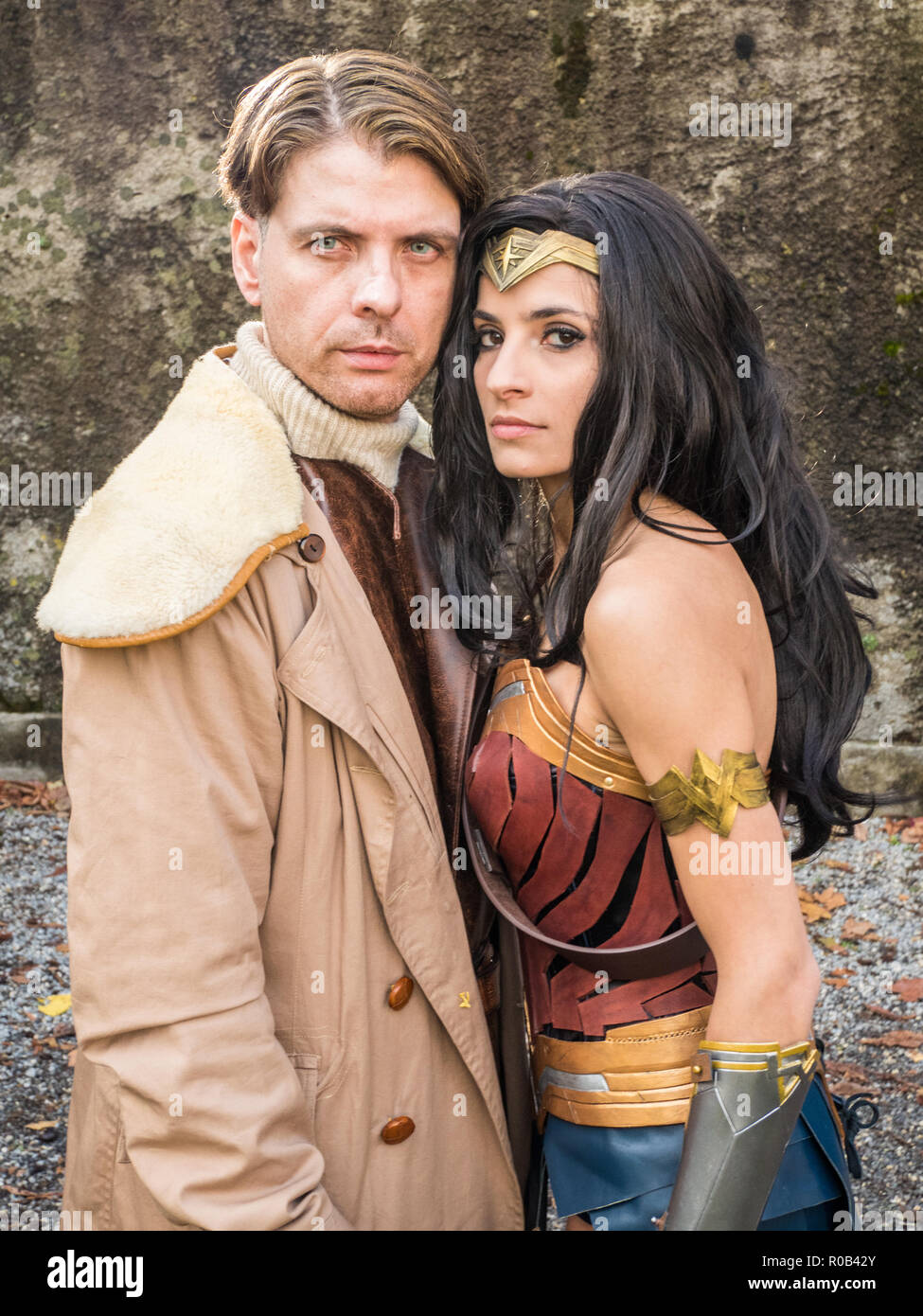 Particiants at 'Lucca comics & games', an annual comic book and gaming convention in Lucca, Tuscany, Italy Stock Photo