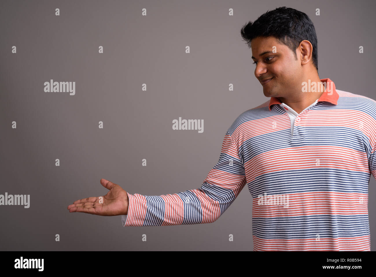 Young man portrait hand hi-res stock photography and images - Alamy
