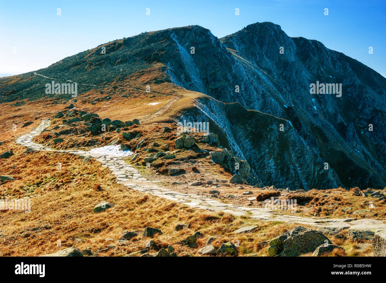 Mountain trail Low Tatras National Park, Slovakia Stock Photo