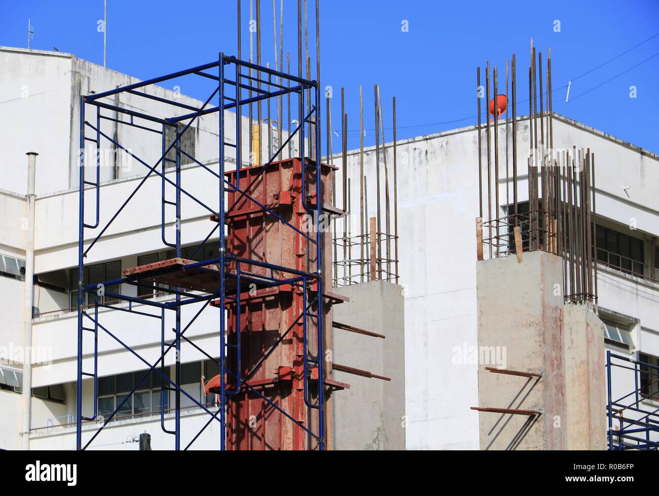work construction in building site workplace Stock Photo - Alamy