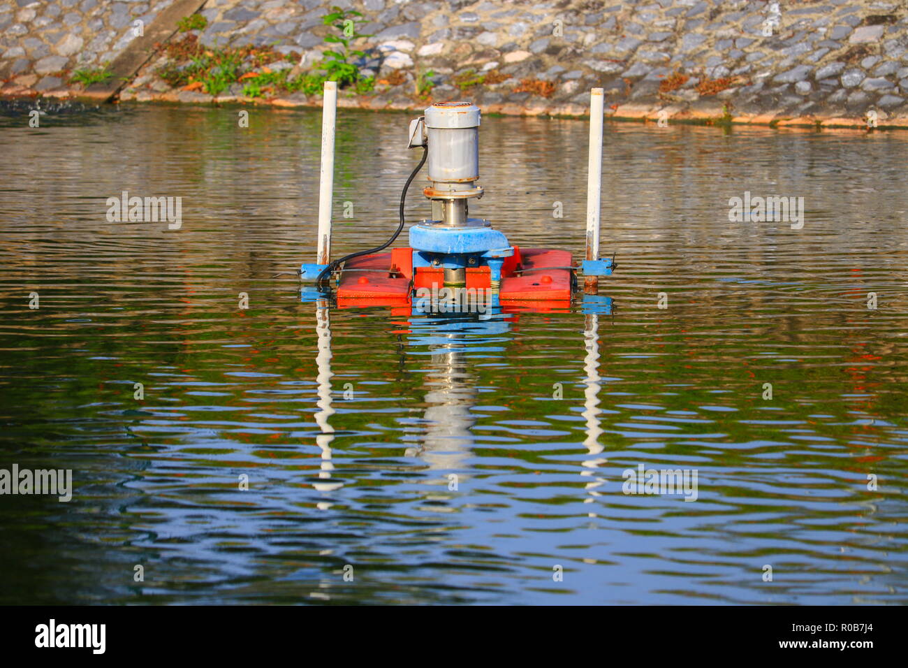 Water turbine for increasing oxygen Stock Photo Alamy