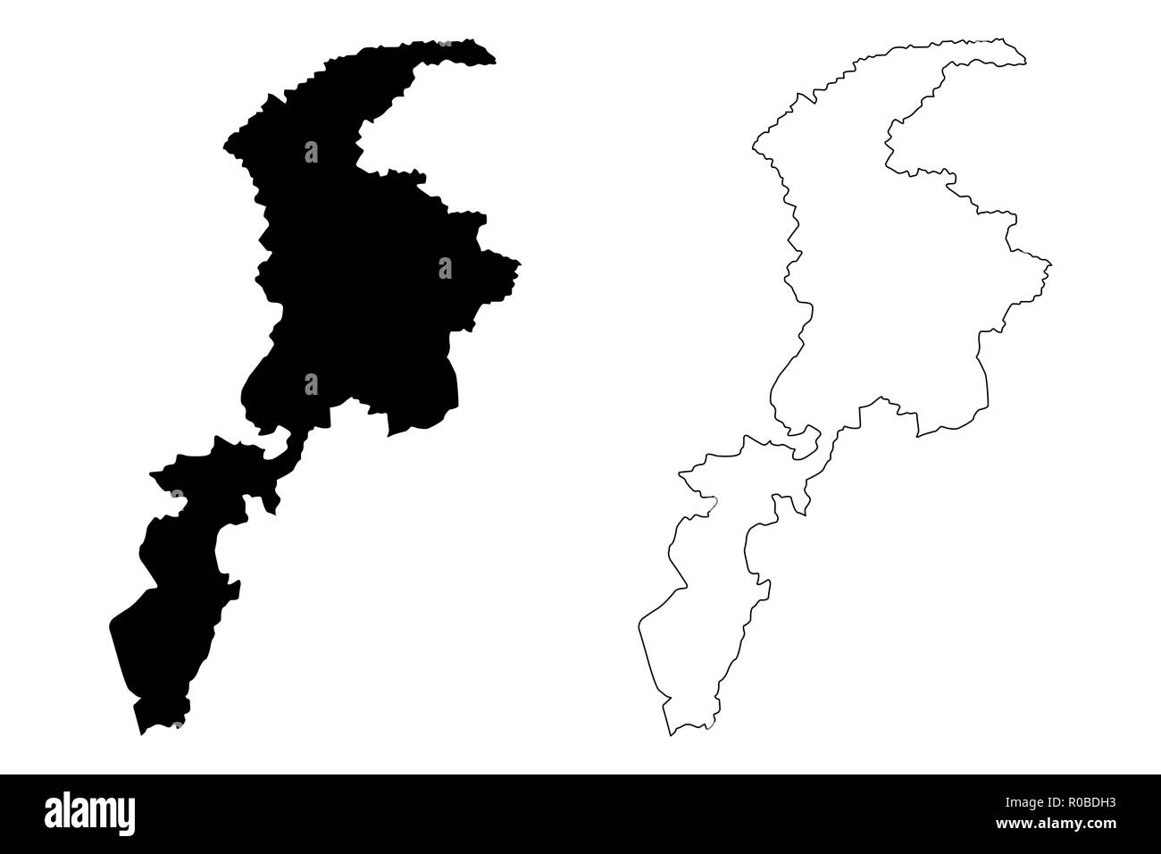 Kp Map Khyber Pakhtunkhwa (Province of Pakistan, Islamic Republic of Pakistan ...