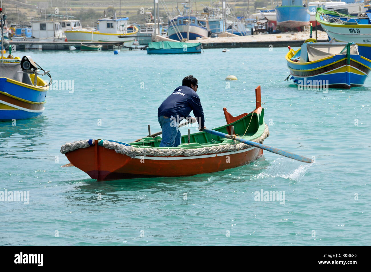 Around Malta - Ferry boat for hire, Valletta Stock Photo