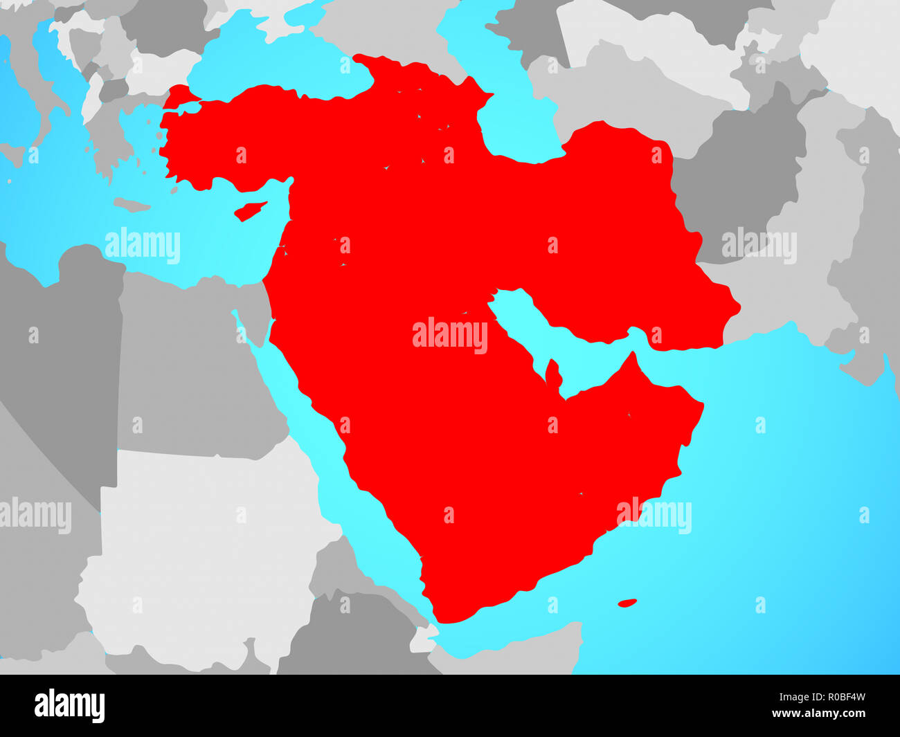 Western Asia на карте.