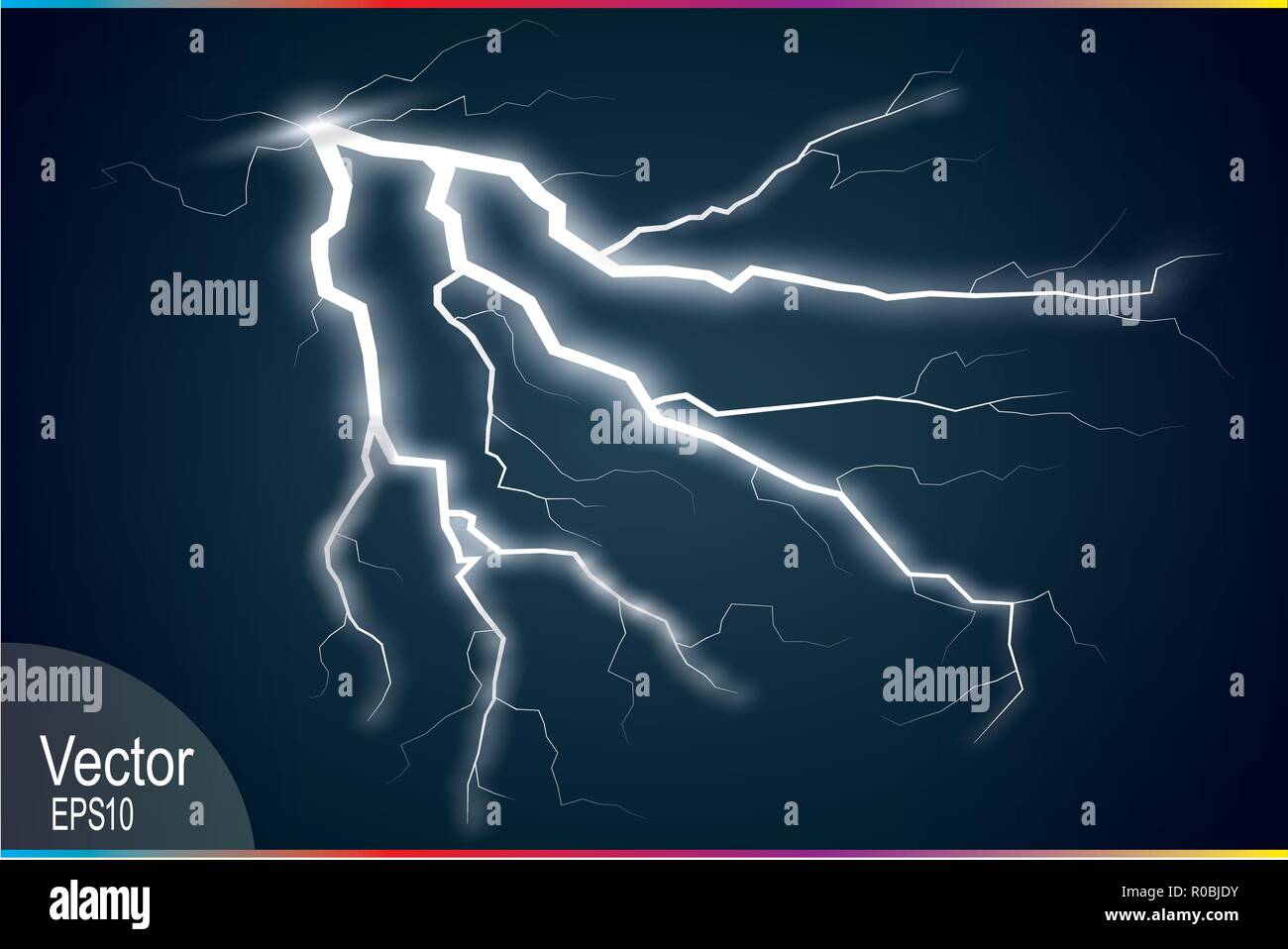Storm with Lightning isolated on transparent background Stock Vector ...