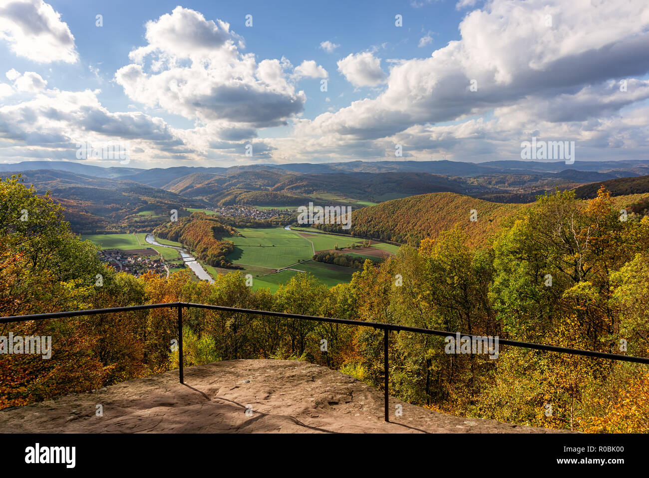 View from Teufelskanzel (english: Devil's Pulpit) Stock Photo