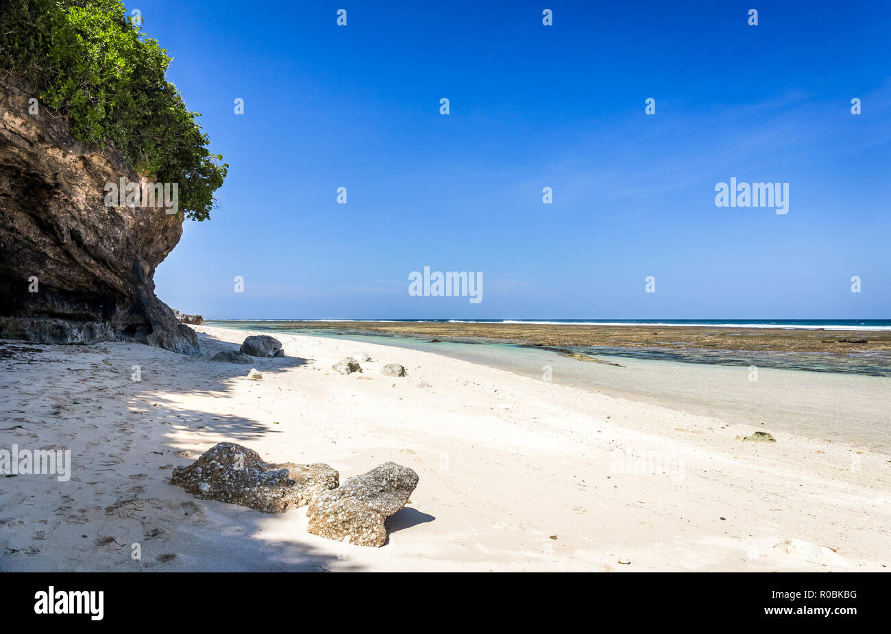Beautiful Pandawa beach on Bali island in Indonesia Stock Photo
