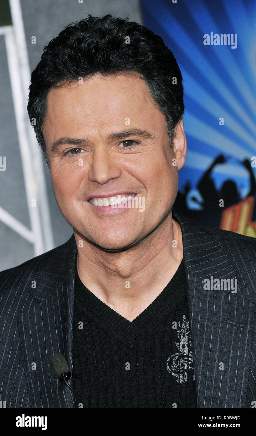Donny Osmond arriving at the HANNAH MONTANA Miley Cyrus Premiere at El ...