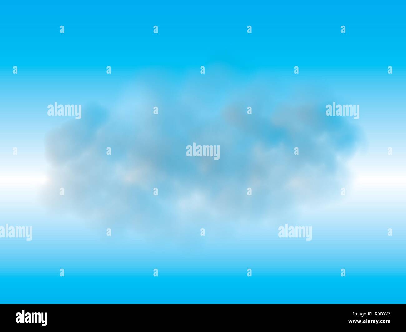 Fog or smoke isolated transparent special effect. White vector cloudiness, mist or smog background. Vector illustration Stock Vector