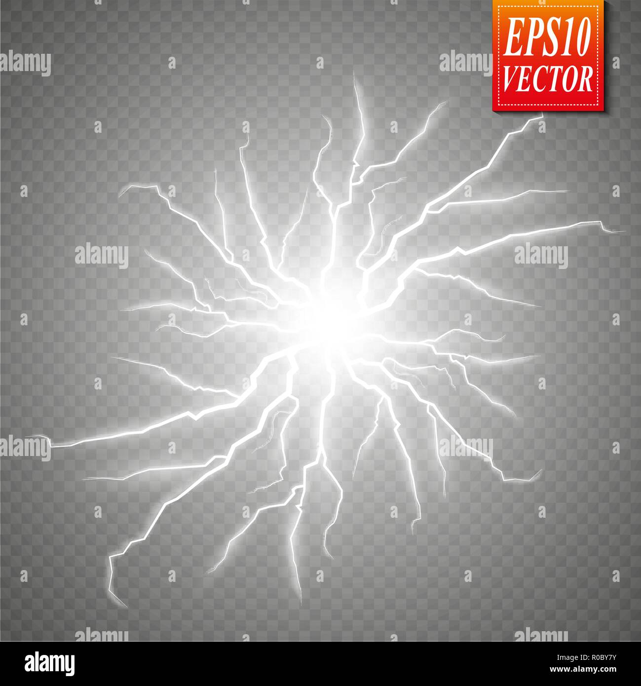 Storm with Lightning isolated on transparent background Stock Vector ...