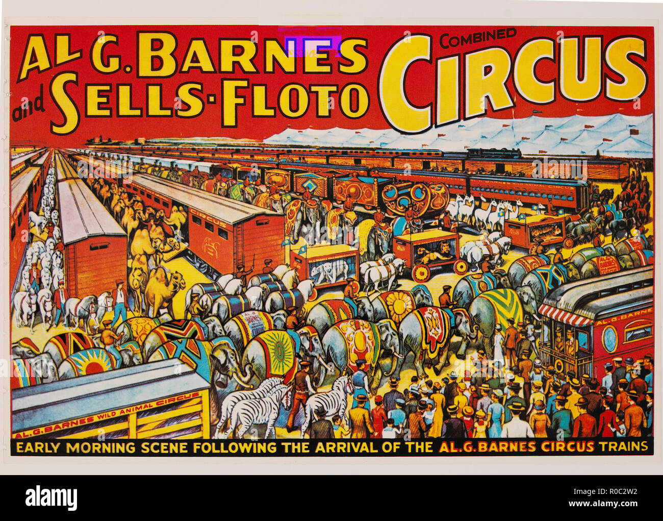 Al G. Barnes and Sells-Floto Combined Circus, Early Morning Scene ...