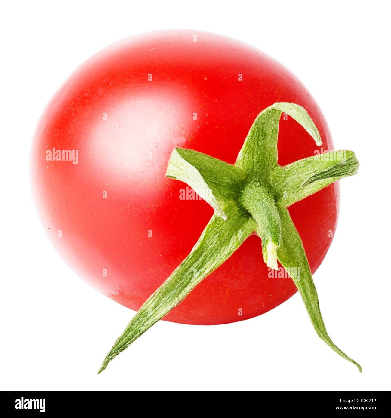One isolated tomato on white background Stock Photo - Alamy