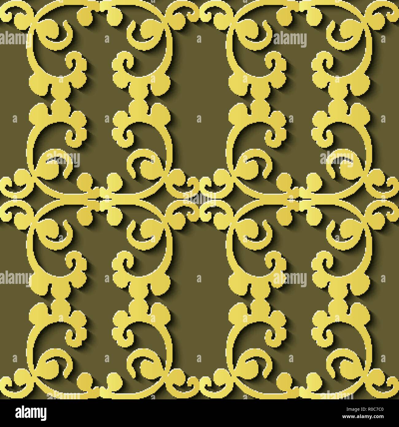 seamless relief sculpture decoration retro pattern spiral curve