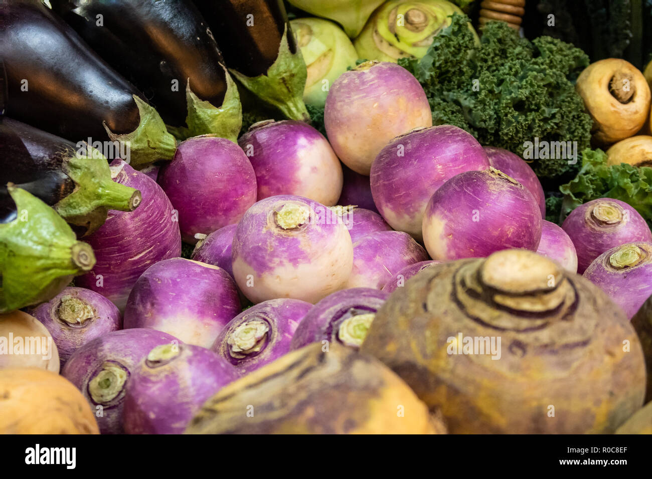 Turnips in London's Borough Market Stock Photo Alamy