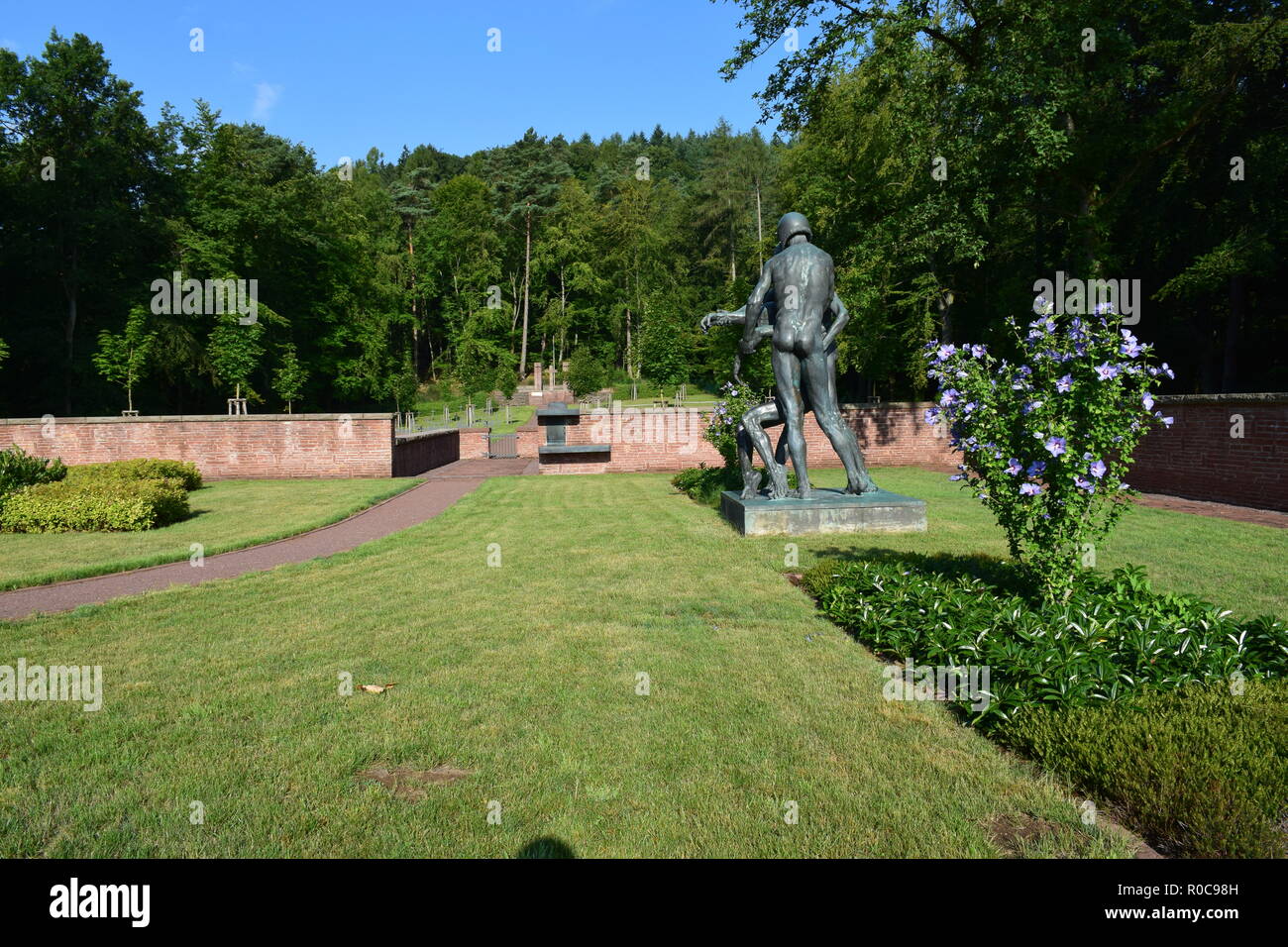 ww2 Ehrenfriedhof in Reimsbach is a military cemetery, located at the foothills of the Hunsrück high forest in the countryside Saarland during summer Stock Photo