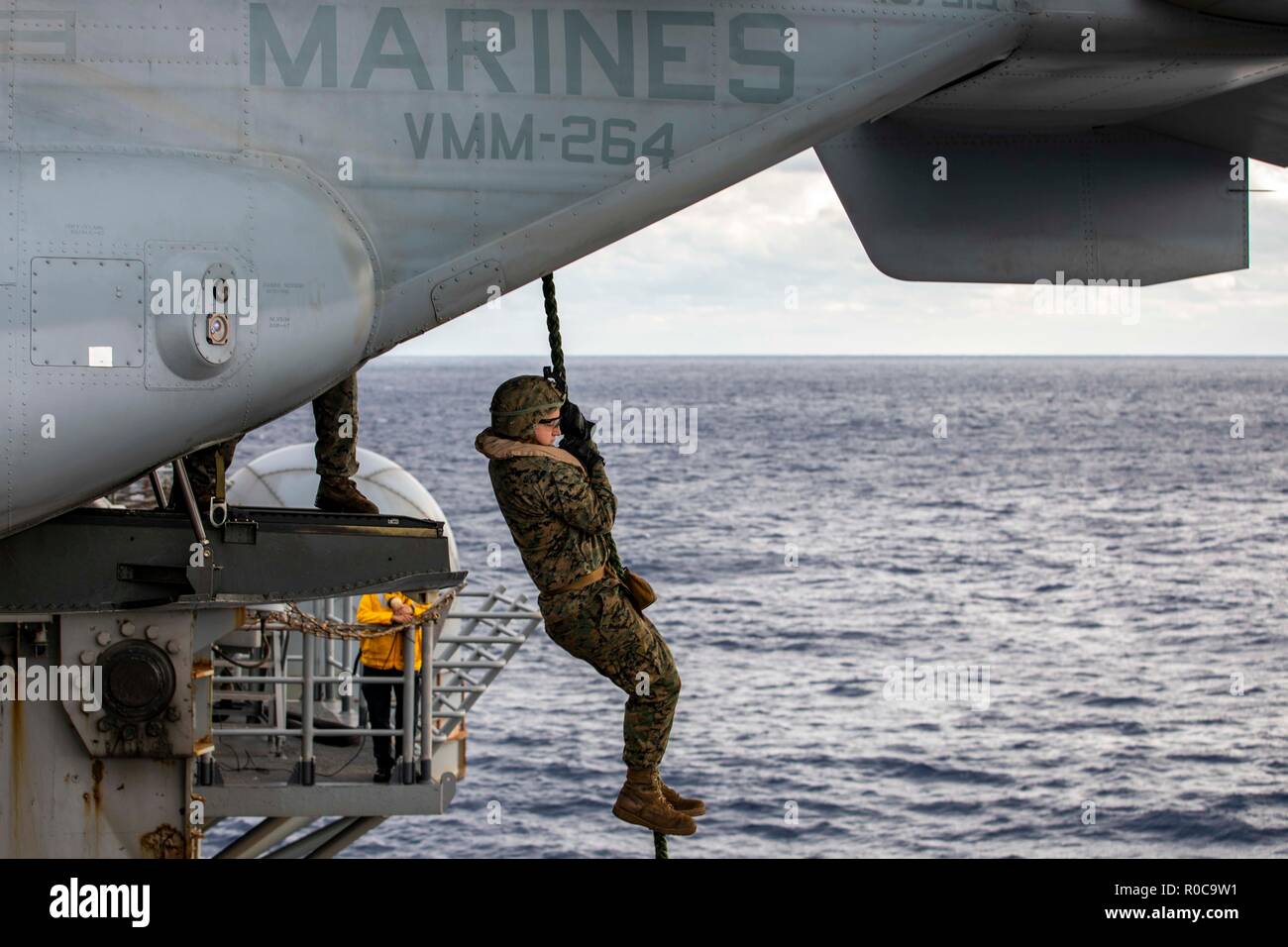 181027-N-YH603-0013 ATLANTIC OCEAN (Oct. 27, 2018) A Marine assigned to ...