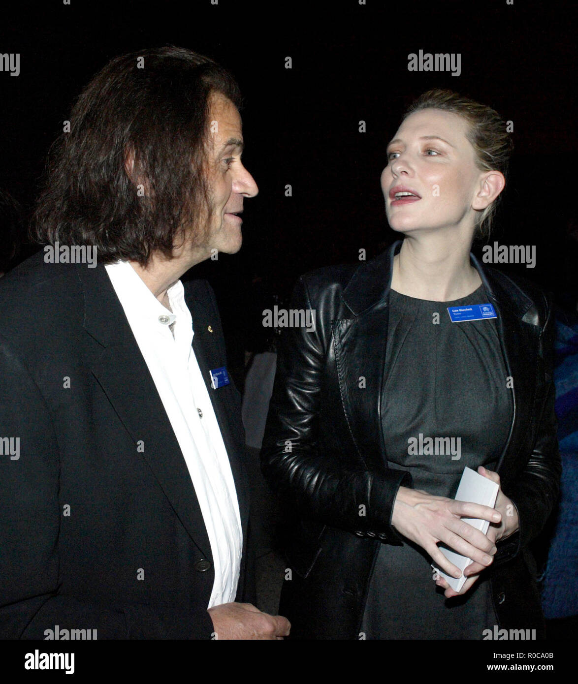 Cate Blanchett with Brian Sherman AM, founder of the Voiceless Fund For Animals, at the launch of the 'Surviving Australia' exhibition at the Australian Museum, a permanent exhibit that reveals stories of Cate Blanchett with Brian Sherman AM, founder of the Voiceless Fund For Animals, at the launch of the 'Surviving Australia' exhibition at the Australian Museum, a permanent exhibit that reveals stories of