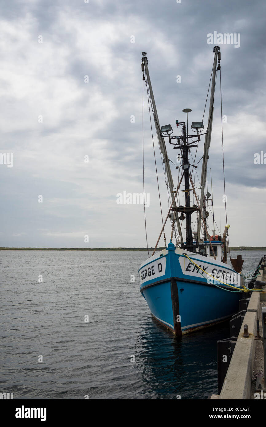 Fishing boat "Emy Serge D" tied up in the harbour at Havre Aubert in the Magdalen Islands