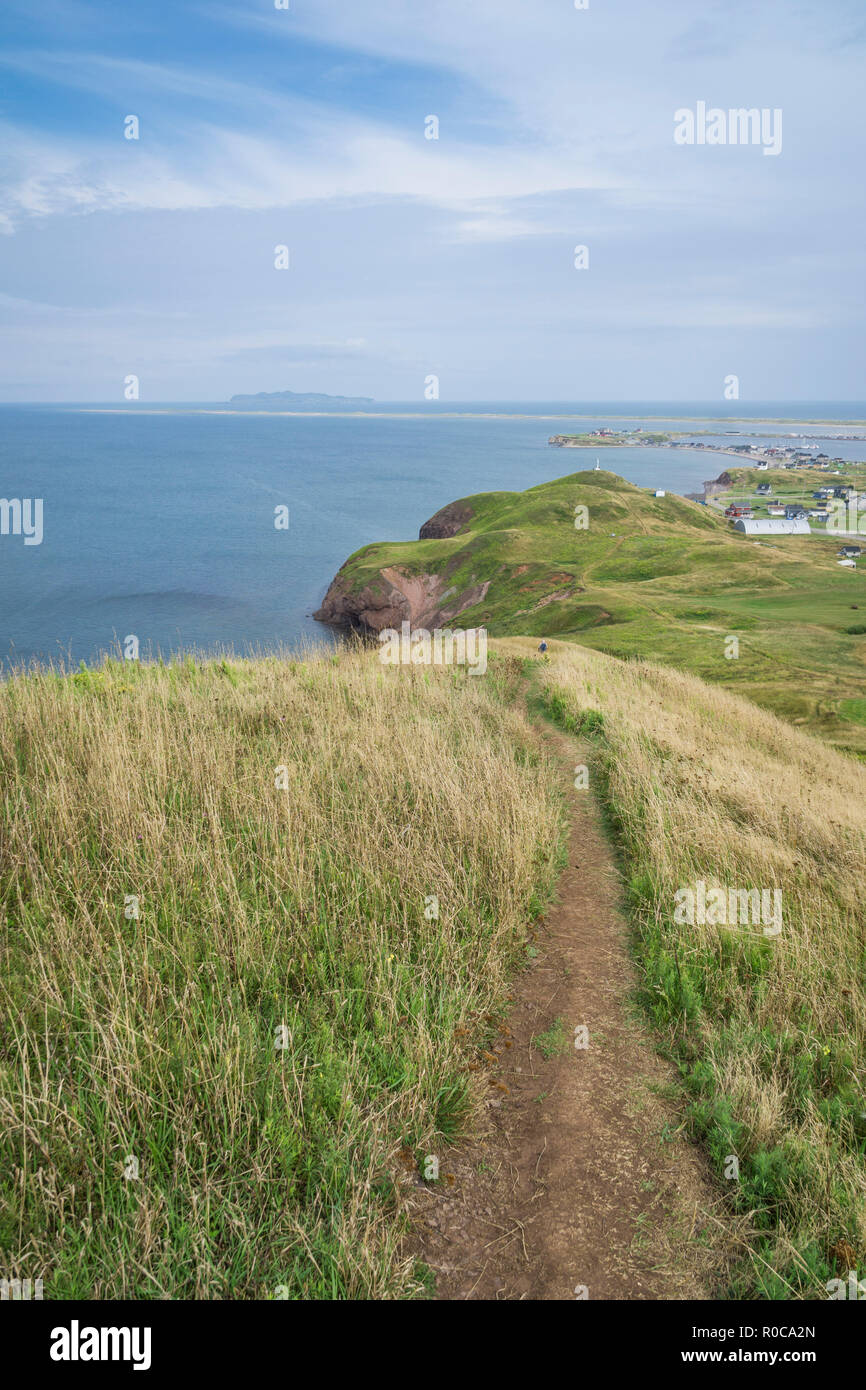 View looking over settlement of Havre Aubert in the Magdalen Islands