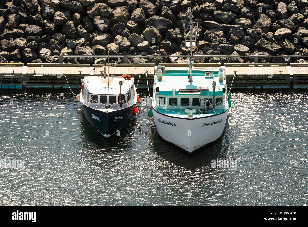 The harbour of Cap-aux-Meules on Grindstone Island in the Magdalen ...