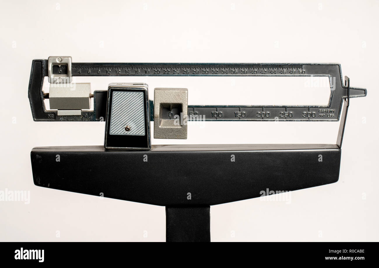 Medical Weight Scale isolated on white counterbalance Stock Photo Alamy