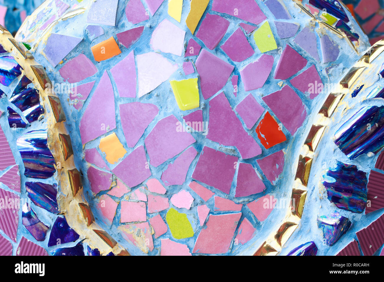 Colorful glass and tile wall texture background, mosaic art Stock Photo ...
