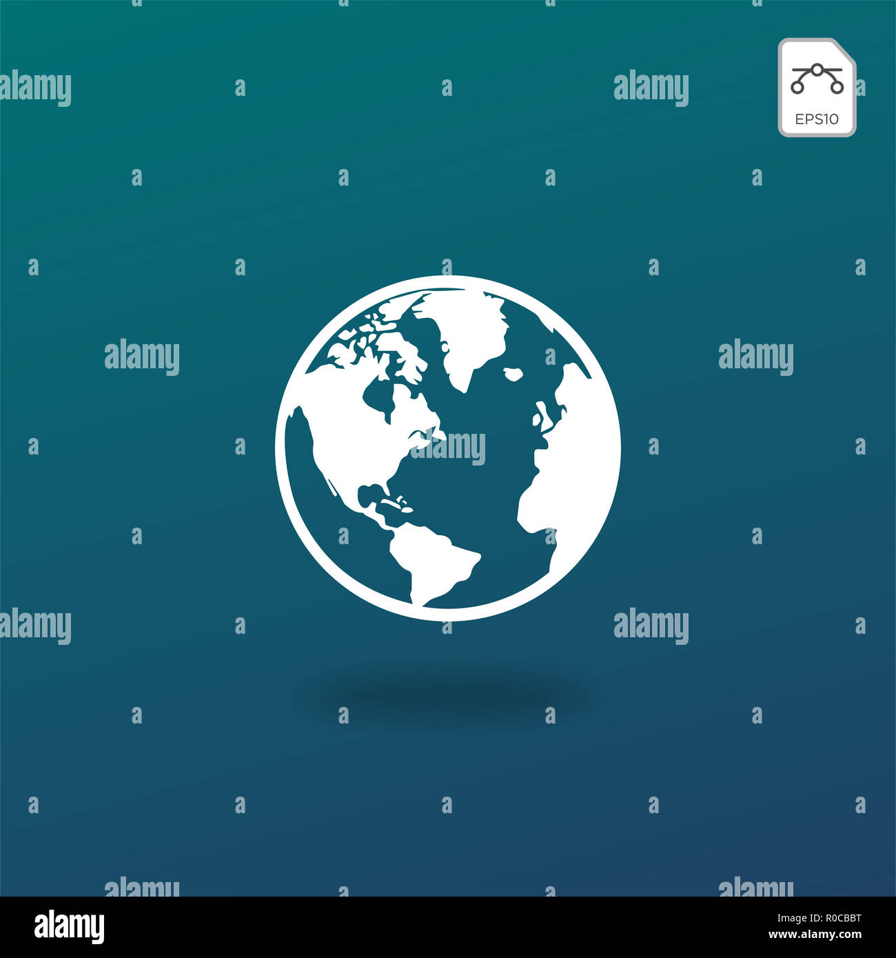 Earth globes isolated on white background. Flat planet Earth icon ...