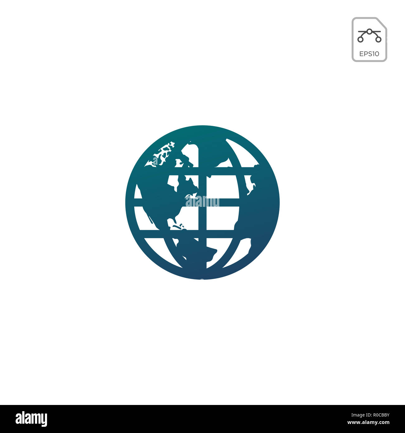 Earth globes isolated on white background. Flat planet Earth icon ...