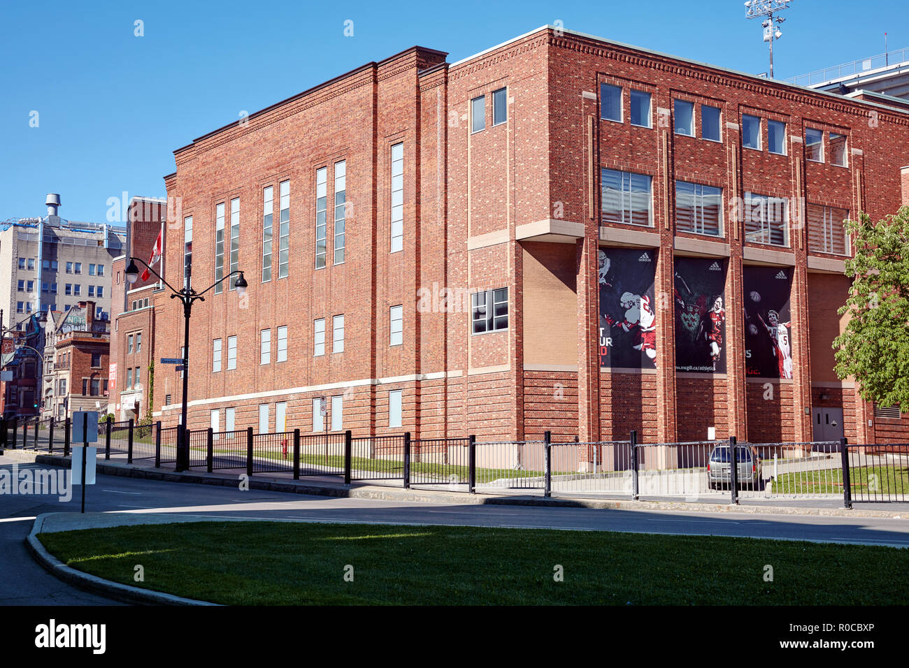 Red brick building of Mc Gill University sports camp in Montreal