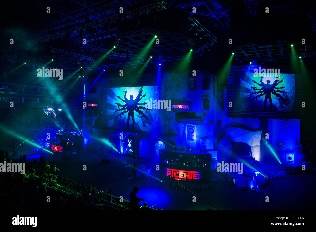 MOSCOW, RUSSIA - OCTOBER 27 2018: EPICENTER Counter Strike: Global Offensive esports event. Team Liquid on a main screen. Stock Photo