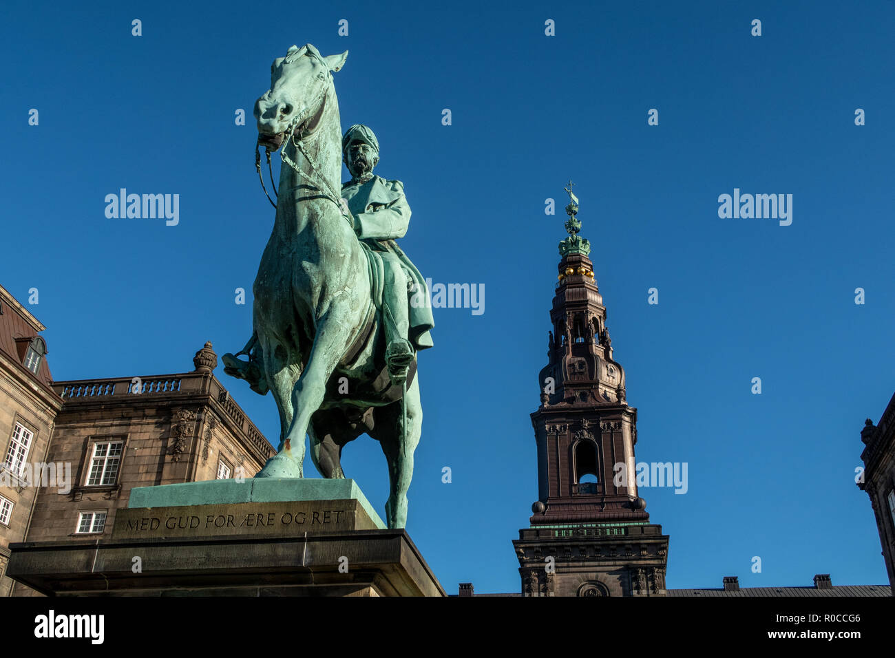 Equestrian Statue Of King Christian The 9th Copenhagen Denmark Outside ...