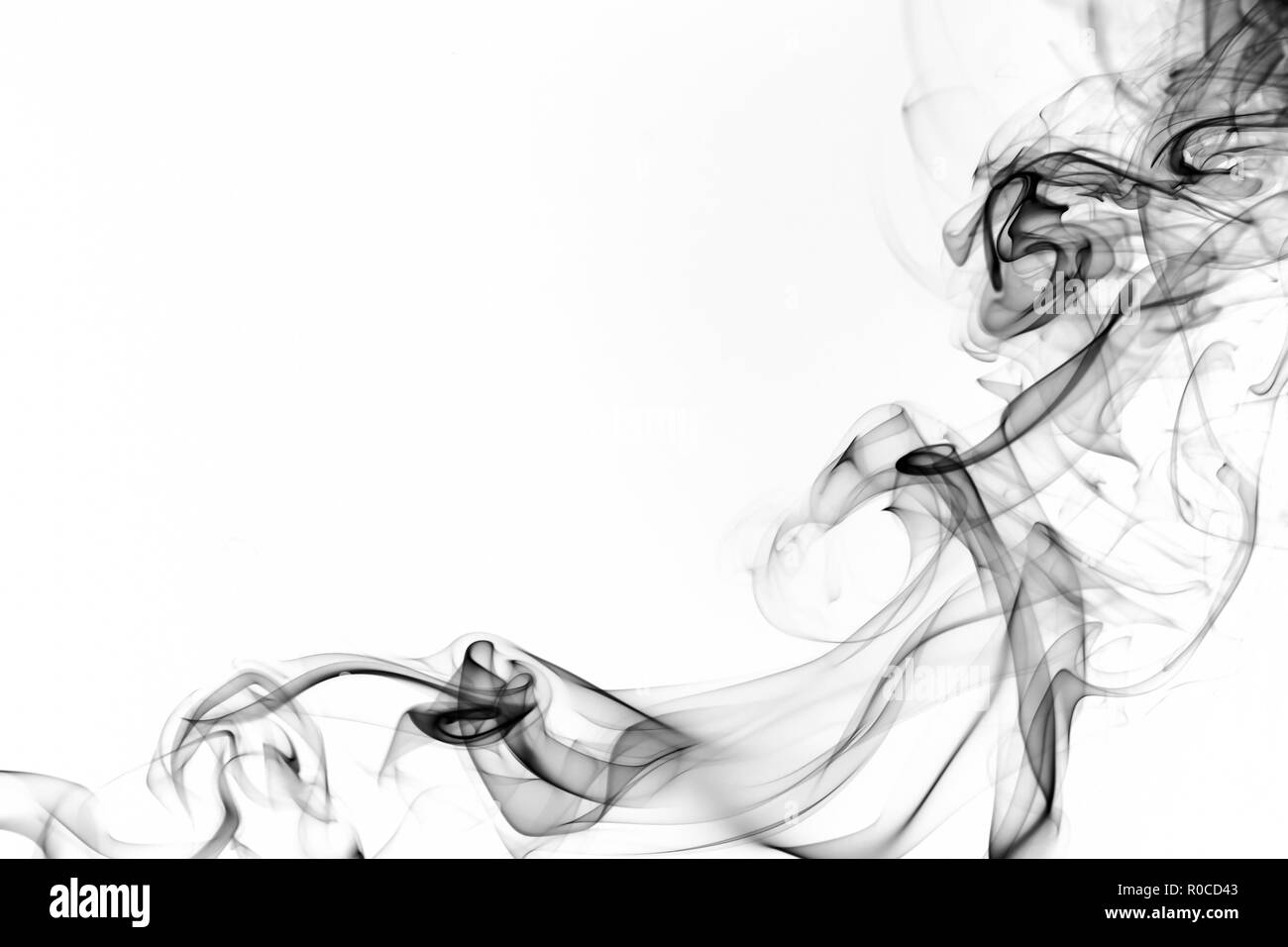 Black smoke on white background. fire design Stock Photo Alamy