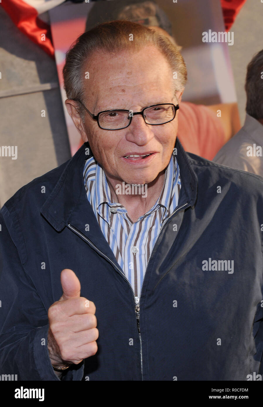 Larry King  -  Swing Vote Premiere at the El Capitan Theatre In Los Angeles.  headshot eye contact  KingLarry 32 Red Carpet Event, Vertical, USA, Film Industry, Celebrities,  Photography, Bestof, Arts Culture and Entertainment, Topix Celebrities fashion /  Vertical, Best of, Event in Hollywood Life - California,  Red Carpet and backstage, USA, Film Industry, Celebrities,  movie celebrities, TV celebrities, Music celebrities, Photography, Bestof, Arts Culture and Entertainment,  Topix, headshot, vertical, one person,, from the year , 2008, inquiry tsuni@Gamma-USA.com Stock Photo