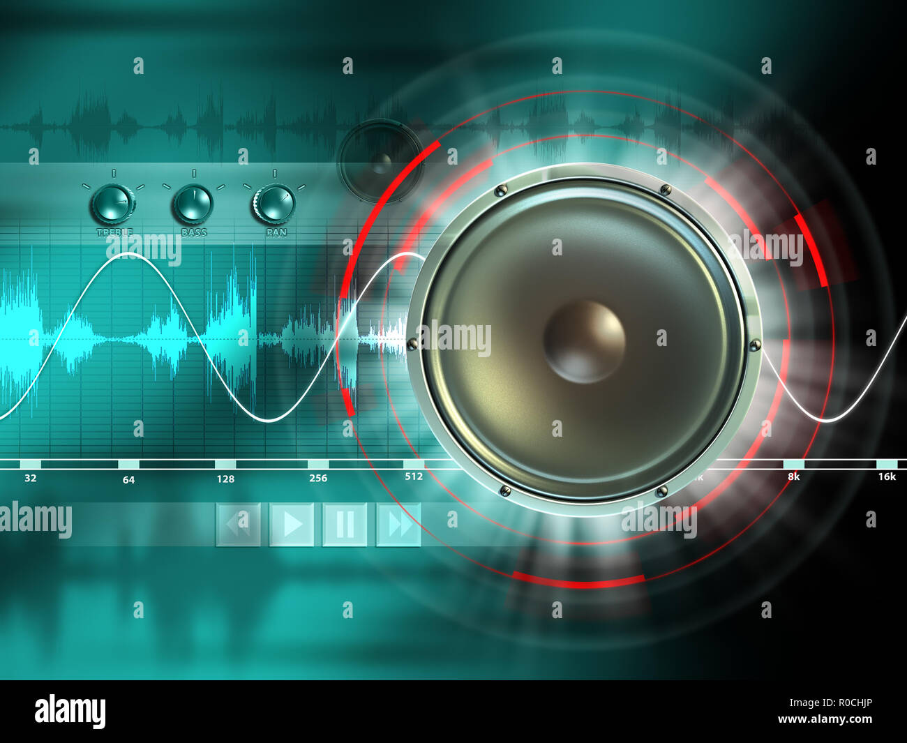Electronic music processing tools. Digital illustration Stock Photo Alamy